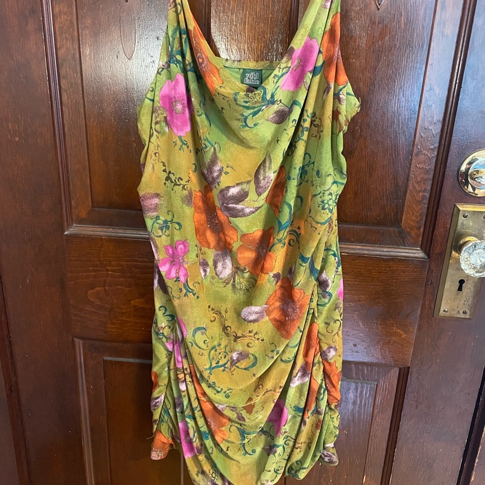 Ruched floral dress